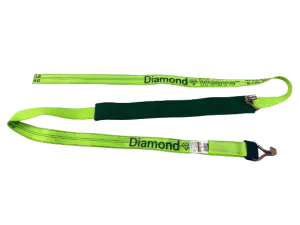14 Feet Diamond Weave Replacement Wheel Strap with Low Pro Sleeve (Wire Hook)