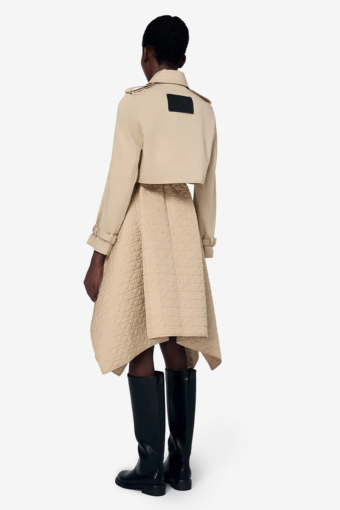 2-In-1 CROPPED TRENCH WITH DETACHABLE GILET