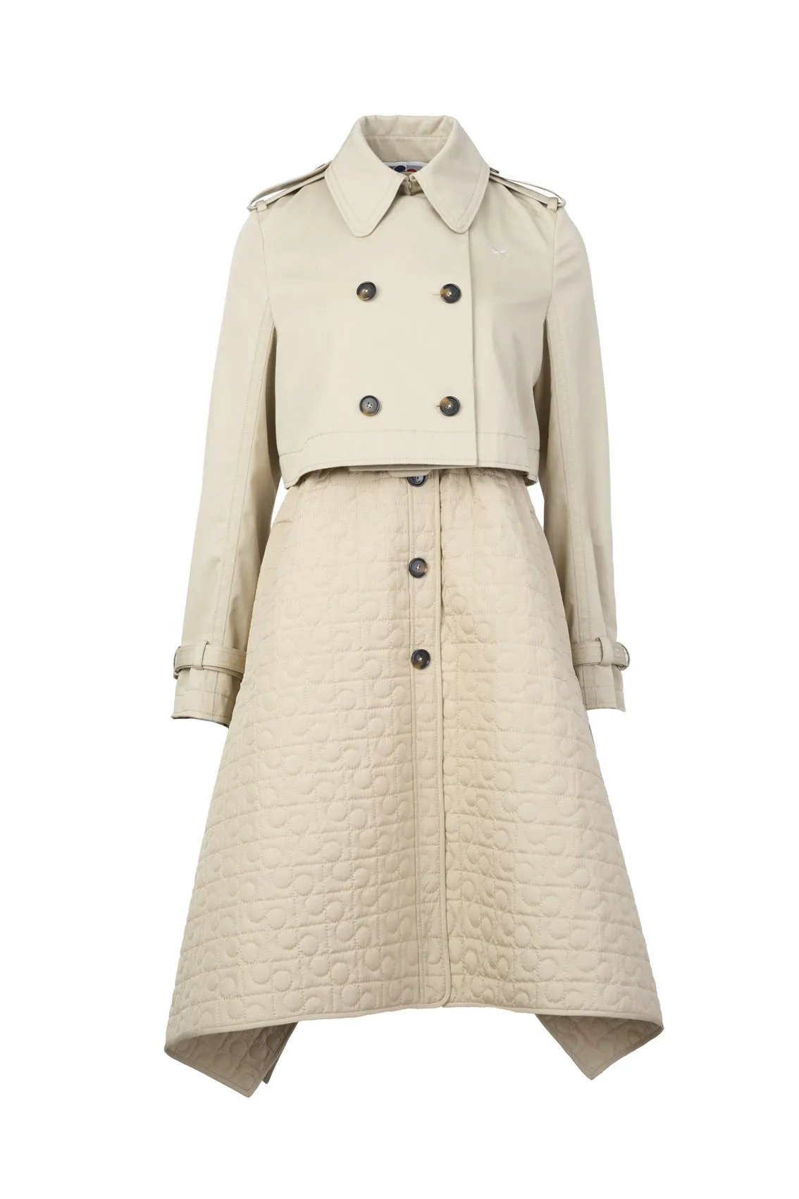 2-In-1 CROPPED TRENCH WITH DETACHABLE GILET