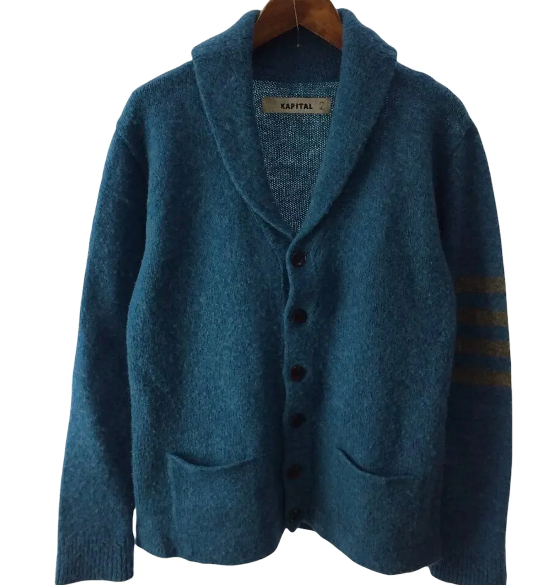 [2] Kapital Wool Shawl Collar Cardigan Sweater