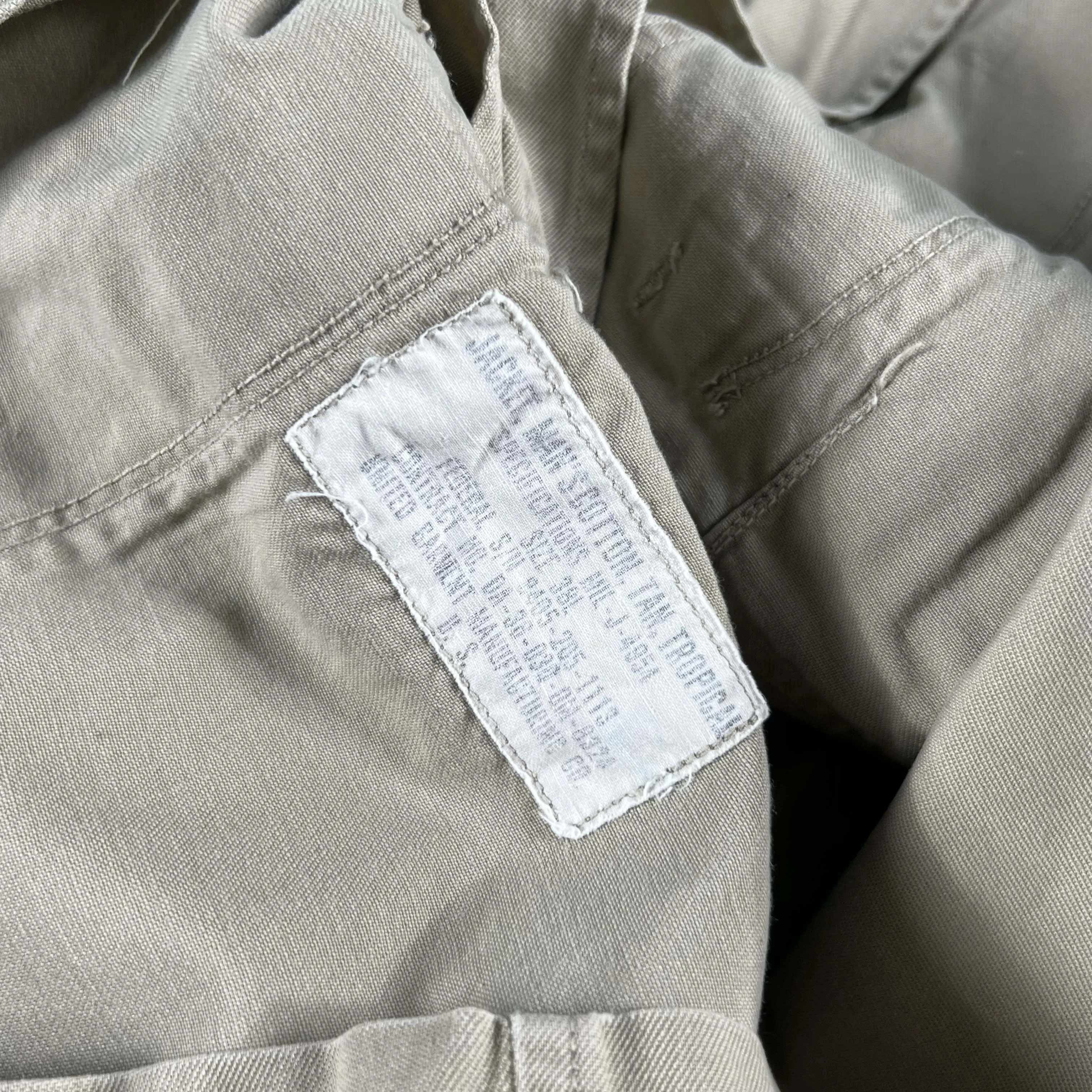 50s US Army Tan Tropical Jacket- S