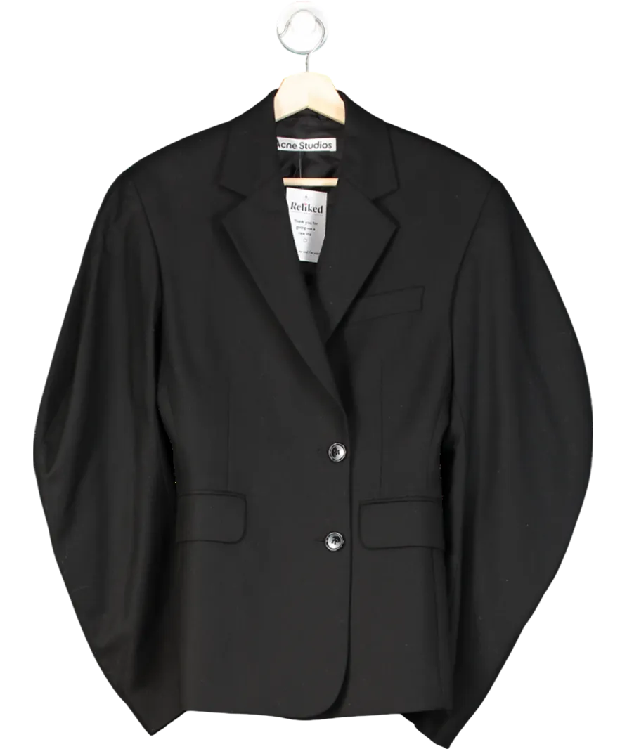 Acne Studios Black Single Breasted Blazer UK 6