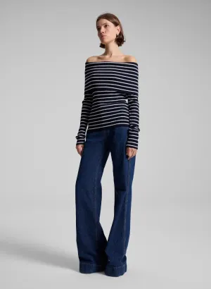 A.L.C. - Evelyn Top in Midnight/White