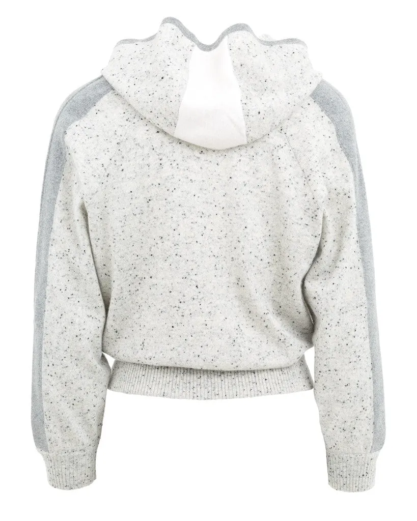 Anka Cashmere Intarsia Zip Up