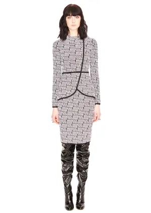Arnaude - Jackie O Style, White and Black Lightweight Jacket