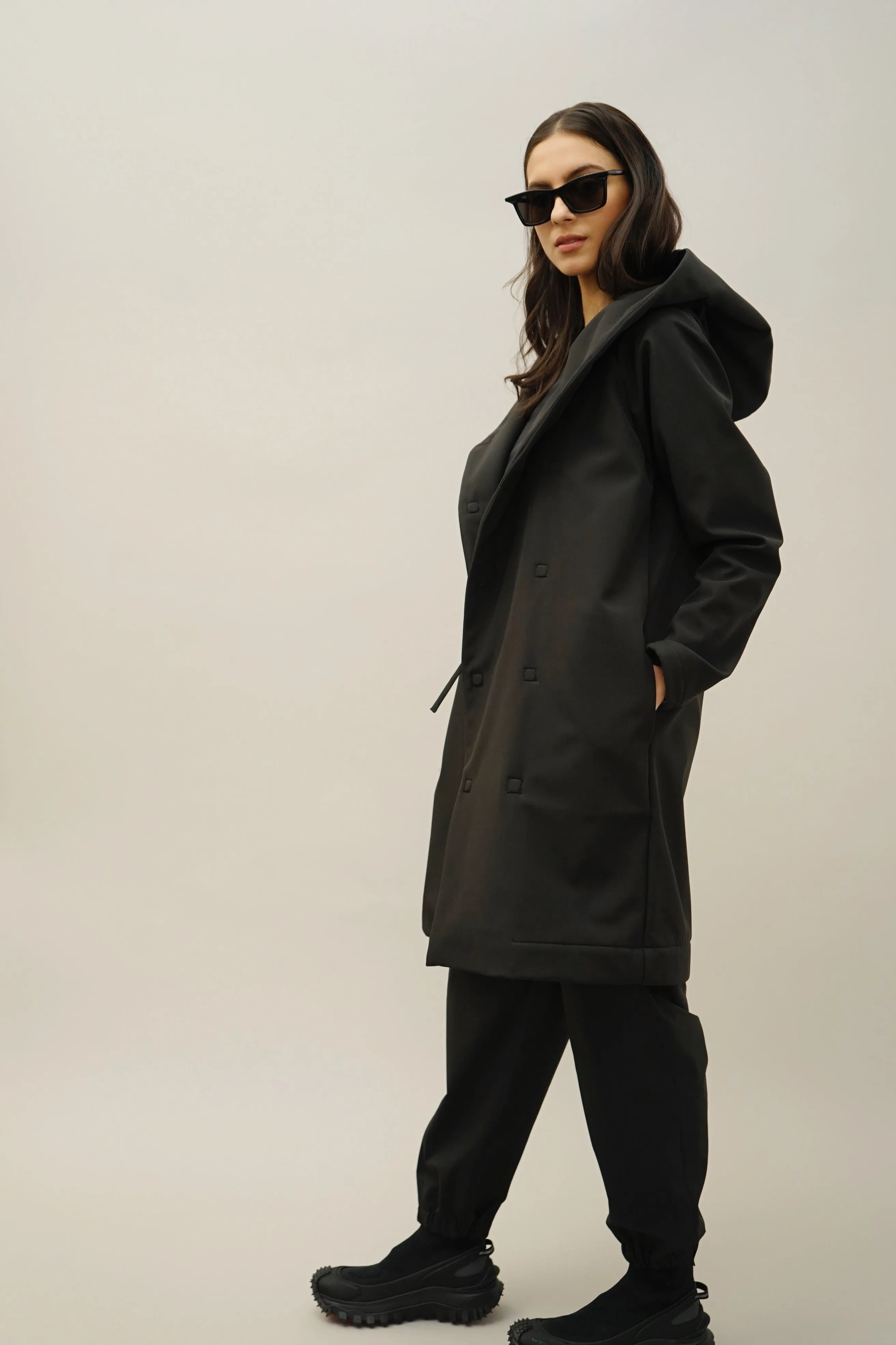 Asher Black Waterproof, Windproof, and Unisex Jacket