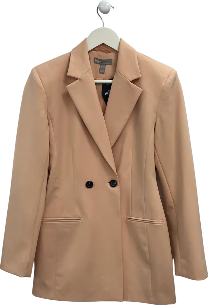 ASOS Nude Double Breasted Blazer UK 6