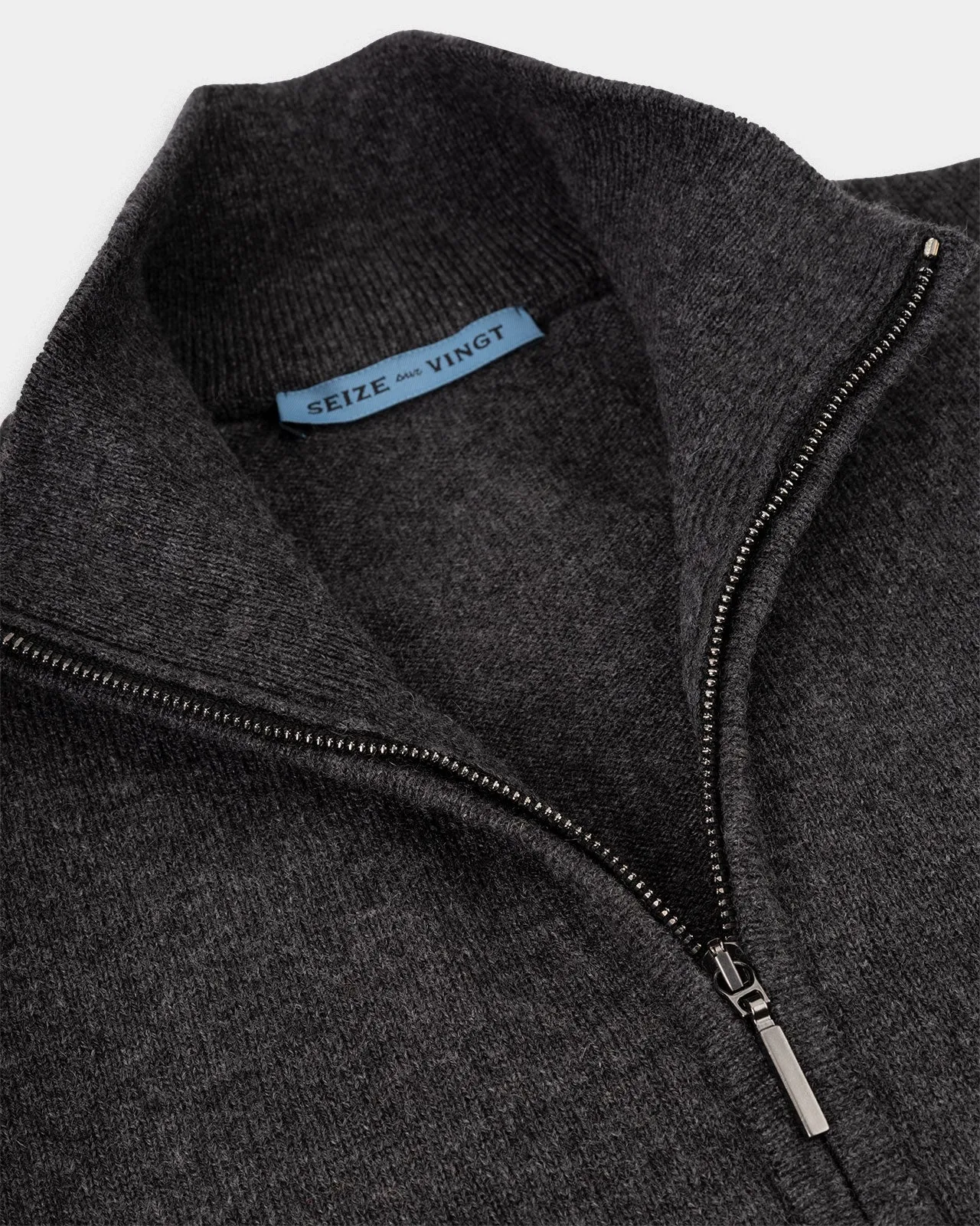 Aspen Gray Cashmere Classic Zip-Front (Sale Size XL Only)