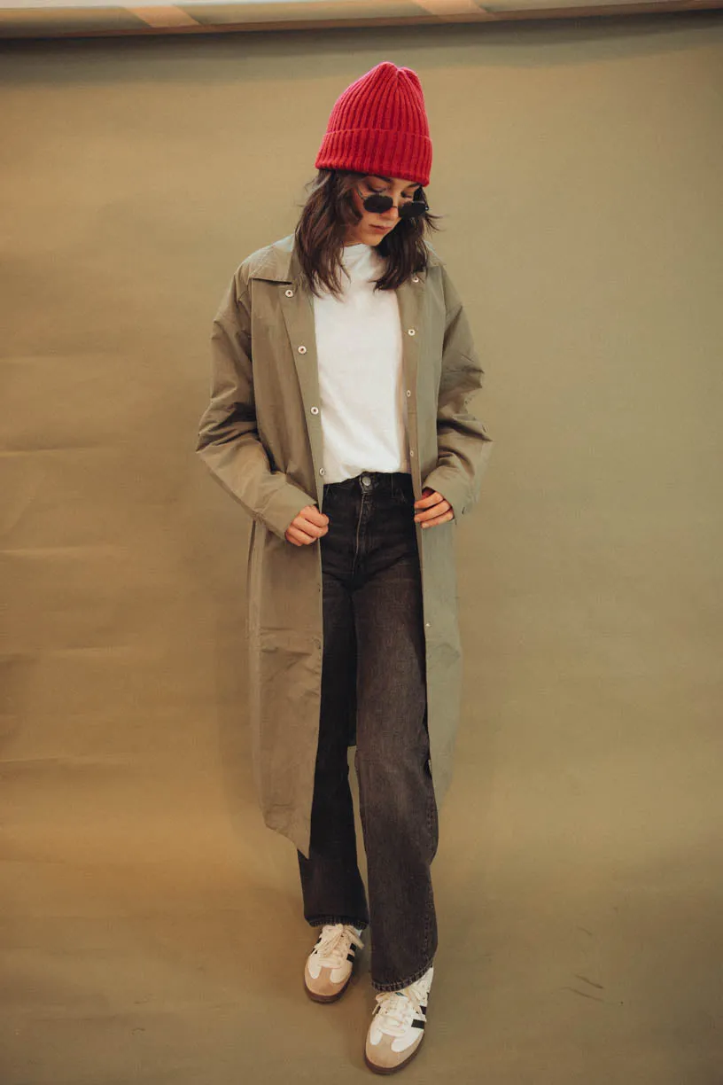 Aura Long Jackets in Olive