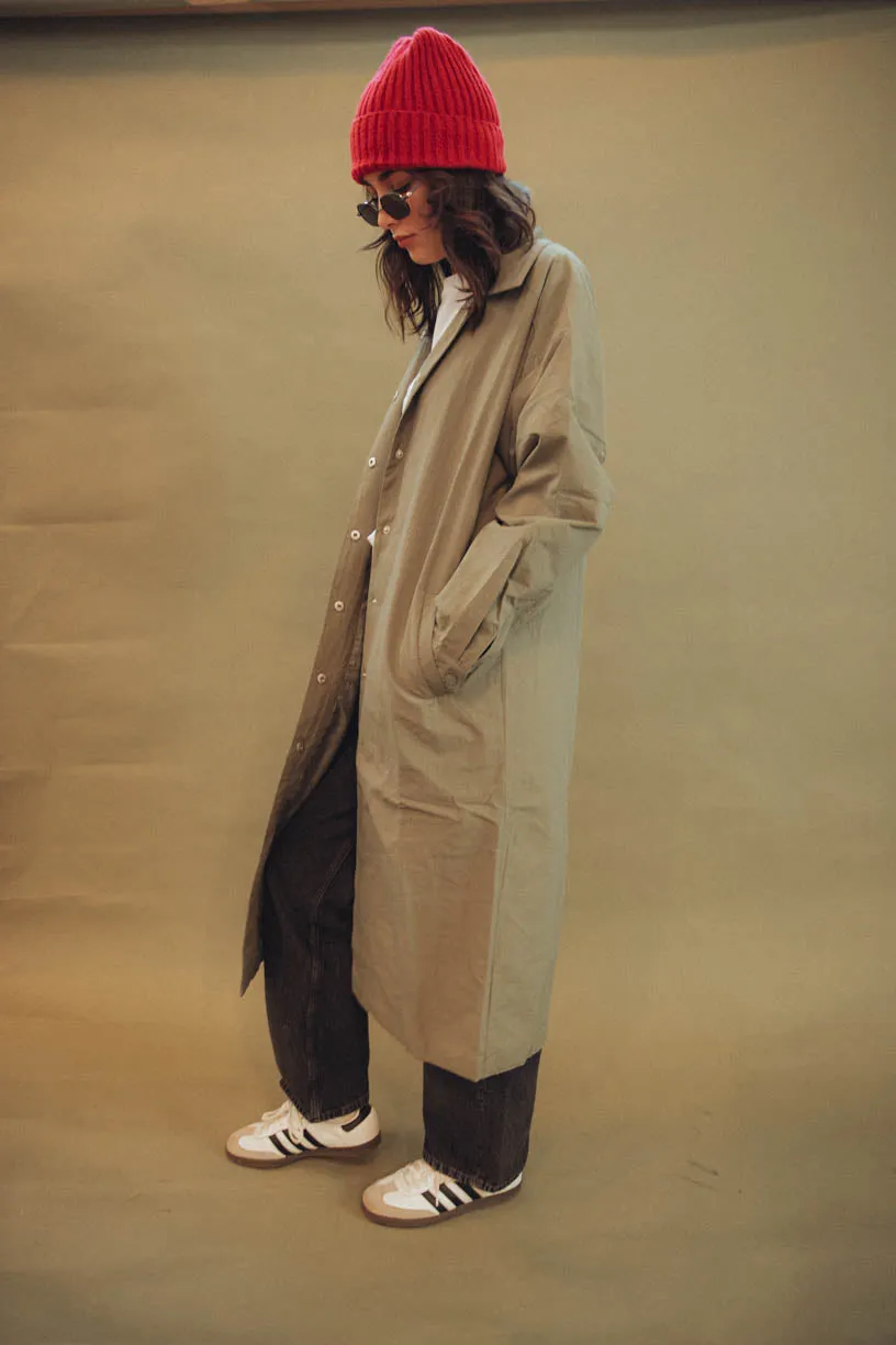 Aura Long Jackets in Olive