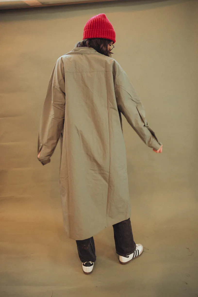 Aura Long Jackets in Olive