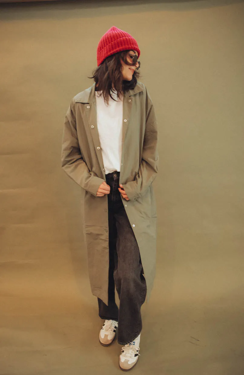 Aura Long Jackets in Olive