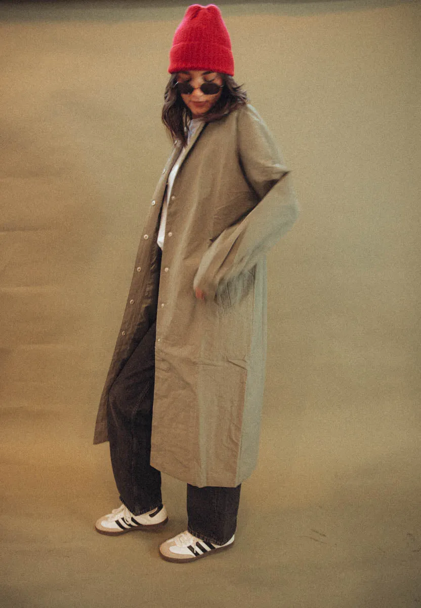 Aura Long Jackets in Olive