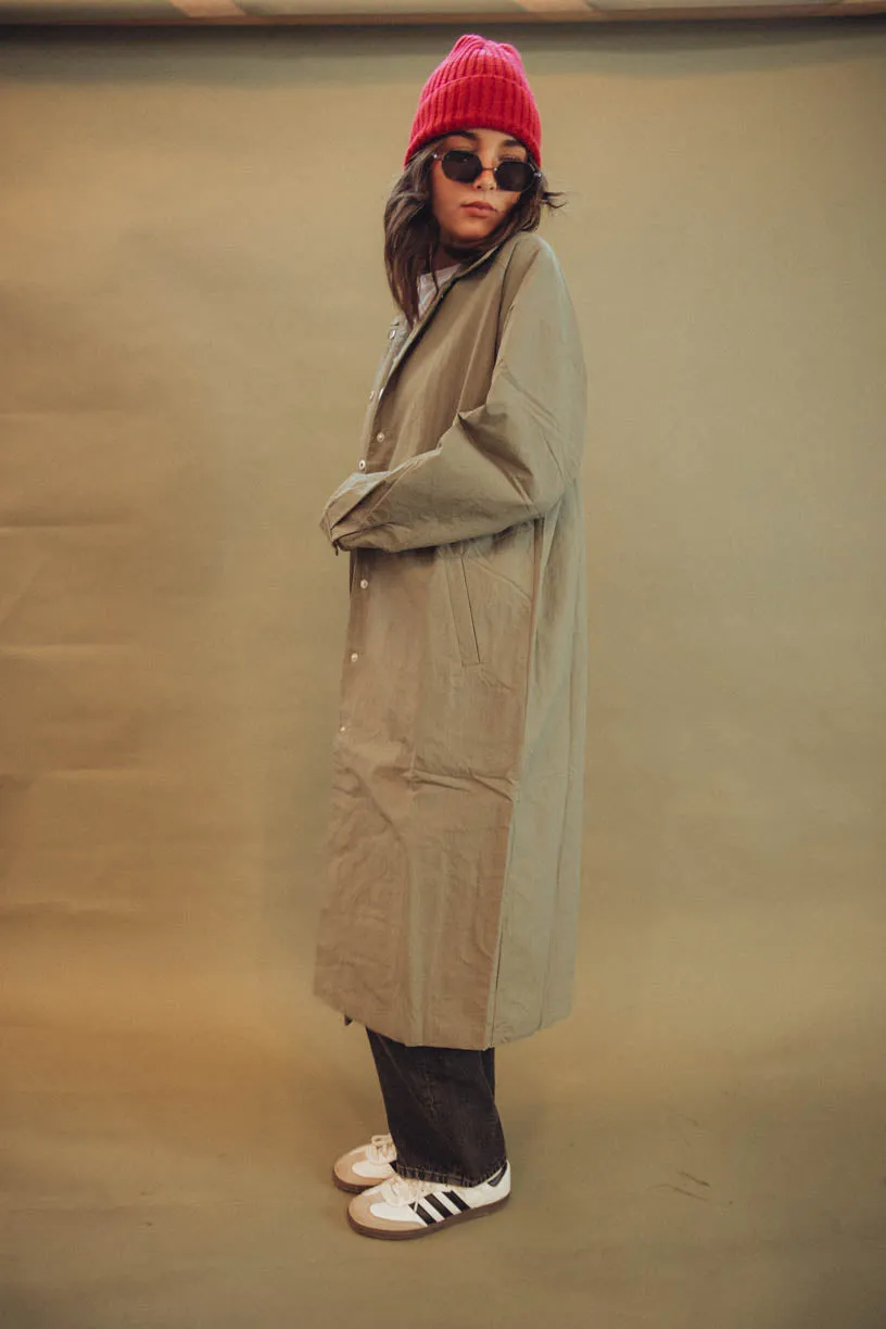 Aura Long Jackets in Olive