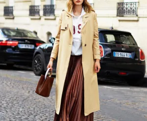 Autumn Women's Suit Collar Single-breasted Long Trench Coat