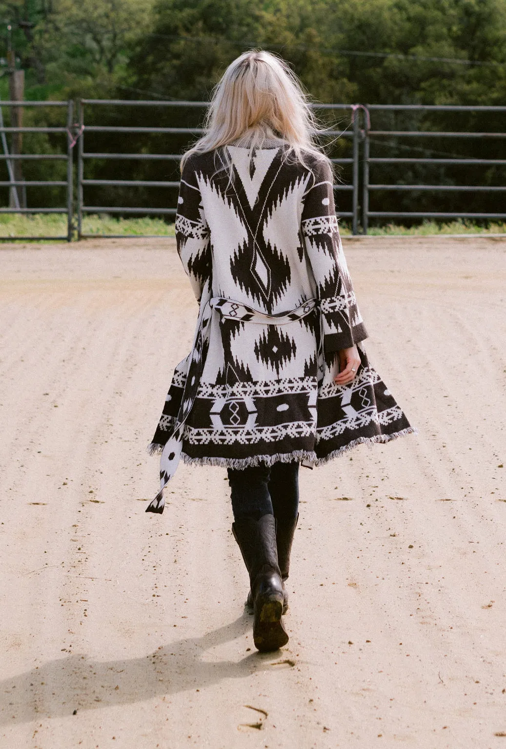 Aztec Robe Cardigan Wrap
