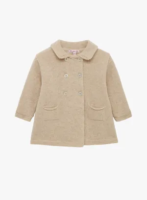 Baby Alexandra Knitted Coat in Oatmeal