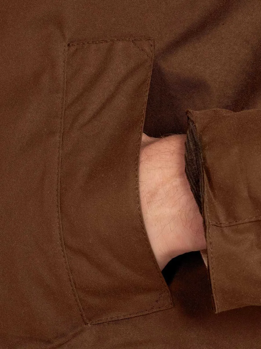 BARBOUR Ashby Wax Jacket - Mens - Bark