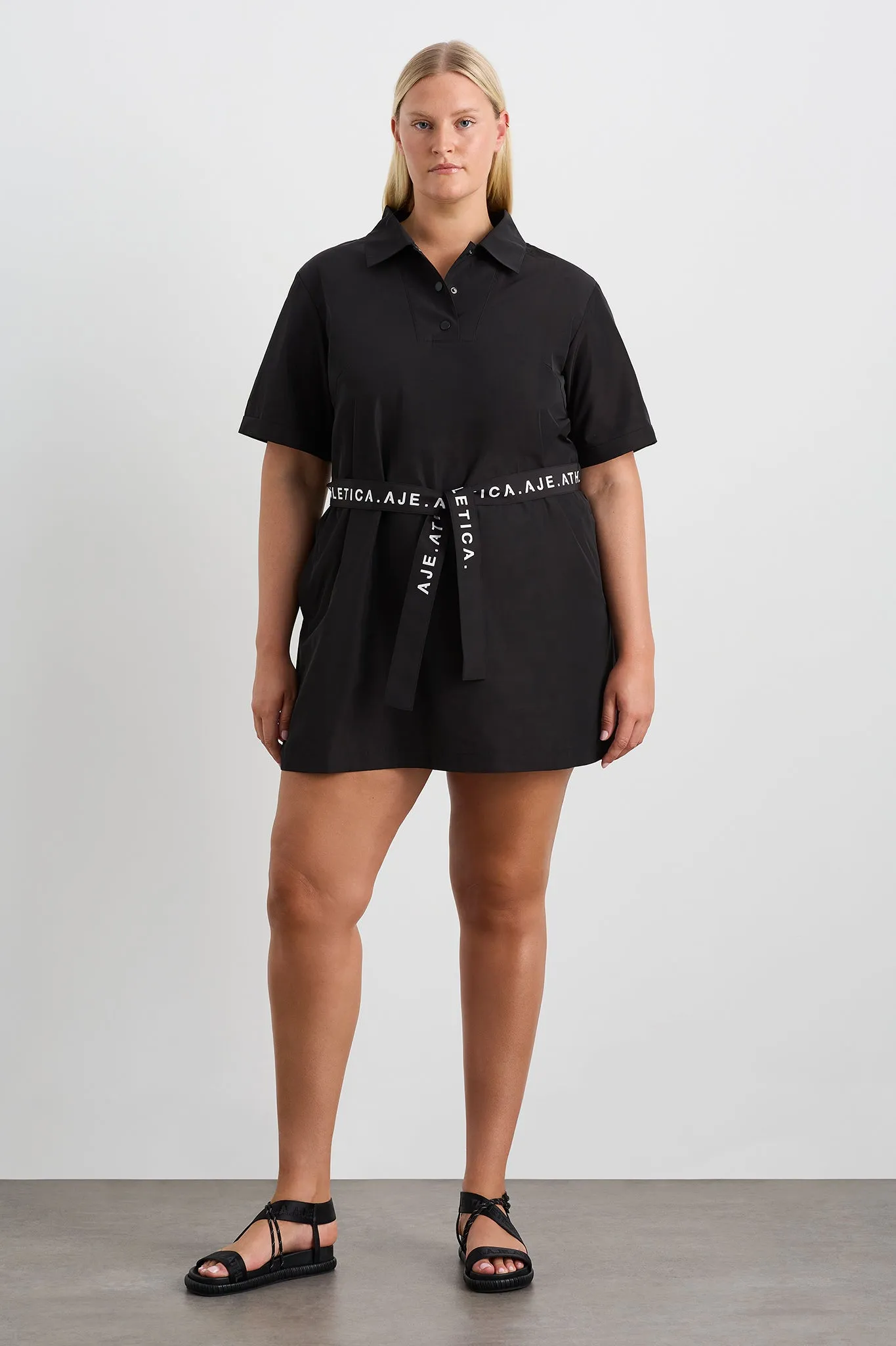 Belted Spray Mini Dress 815