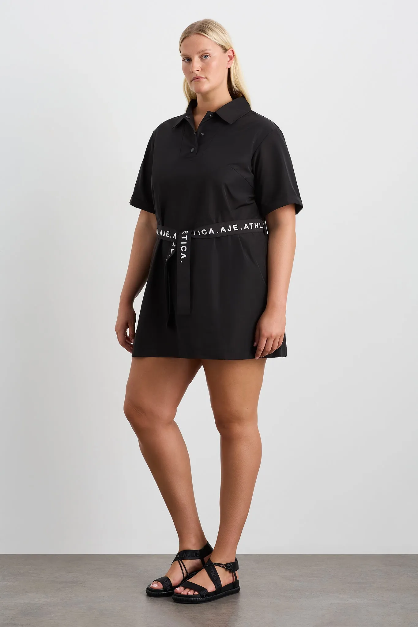 Belted Spray Mini Dress 815