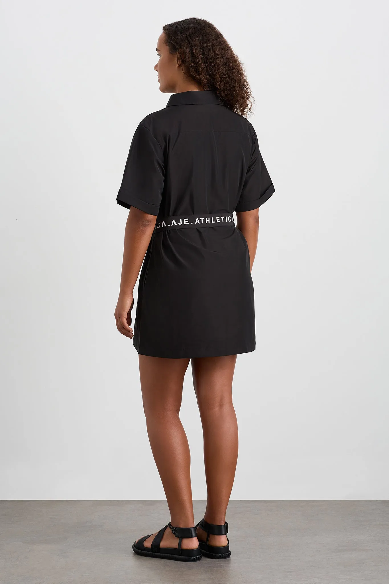 Belted Spray Mini Dress 815