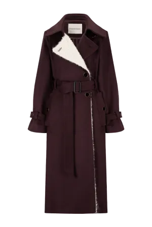 Belted Wool Trench Coat