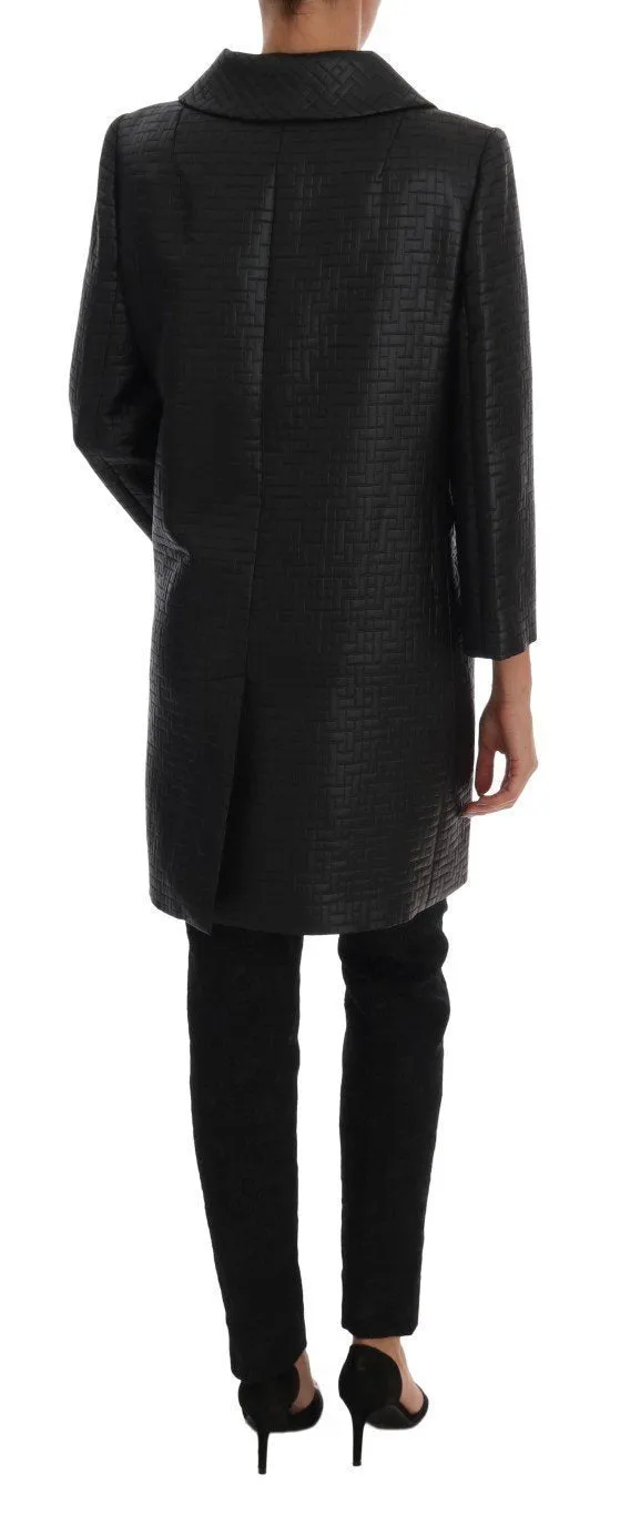 Black Gold Button Classic Coat