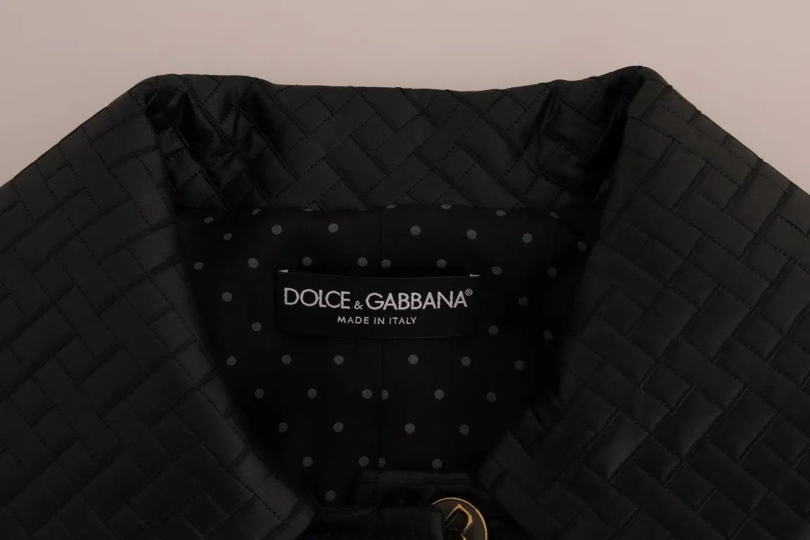 Black Gold Button Classic Coat