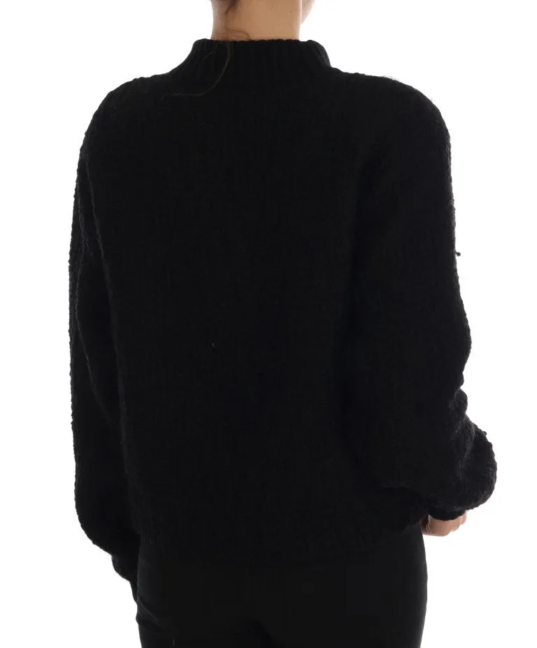 Black Wool Cashmere Sweater