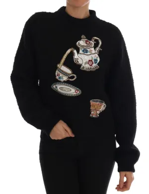 Black Wool Cashmere Sweater
