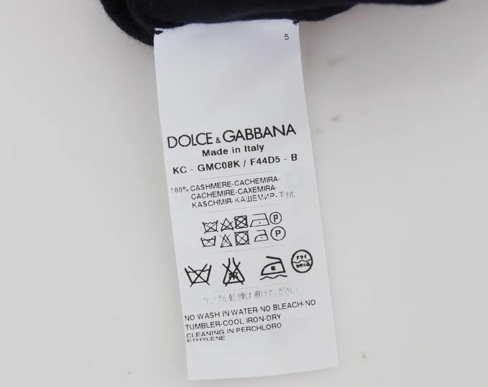 Blue Cashmere Button Cardigan Sweater