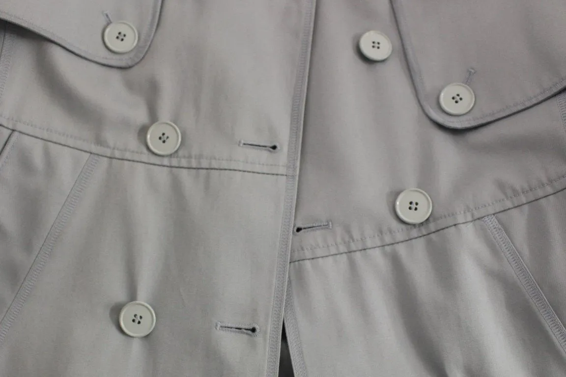 Blue Formal Dress Trench Jacket Coat