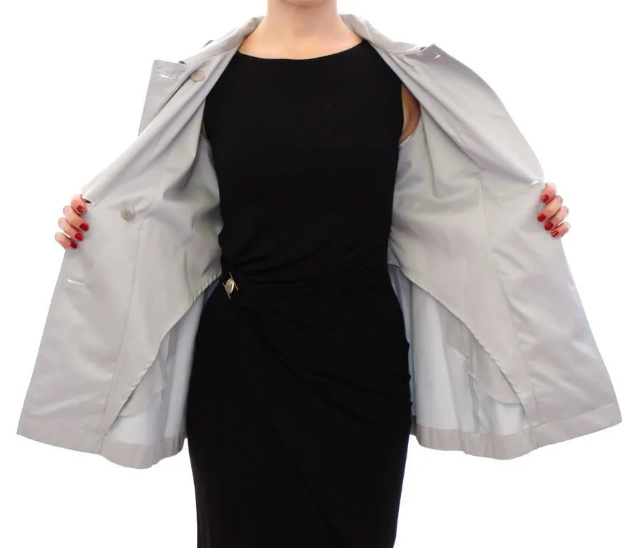Blue Formal Dress Trench Jacket Coat