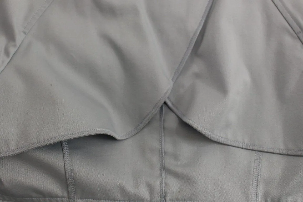 Blue Formal Dress Trench Jacket Coat