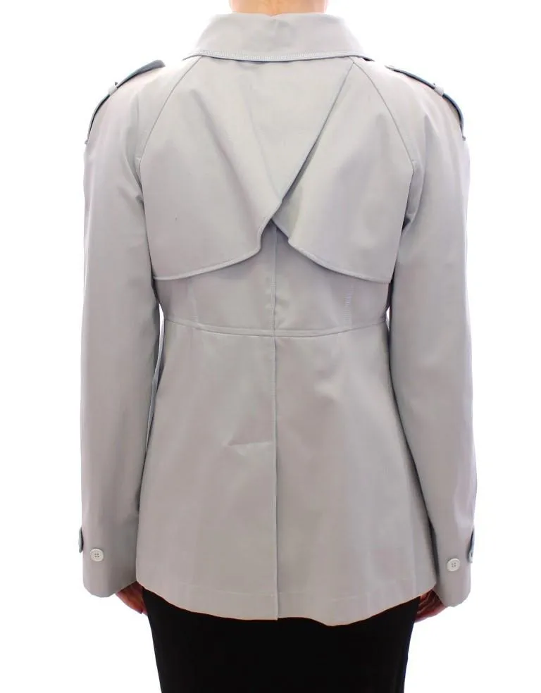 Blue Formal Dress Trench Jacket Coat