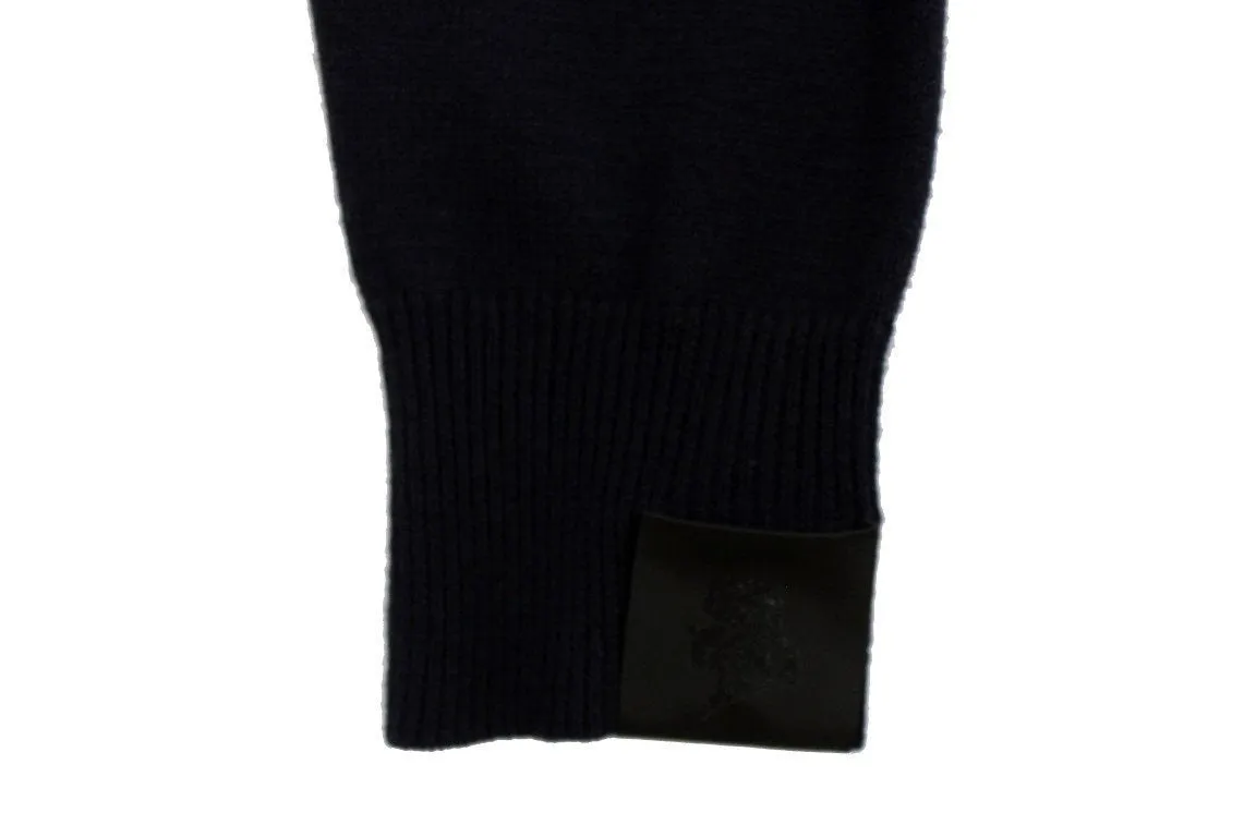 Blue wool cardigan sweater