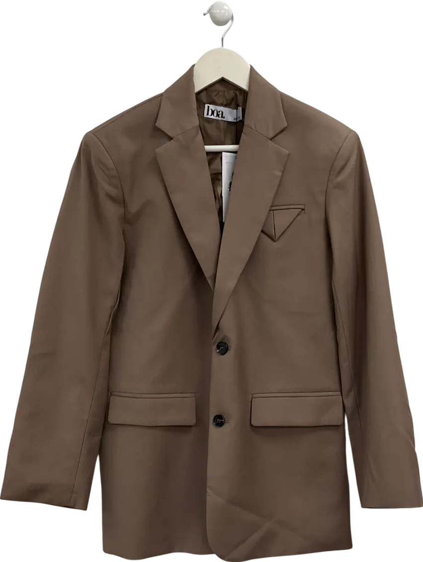 BOA Brown Single Breasted Blazer UK XS