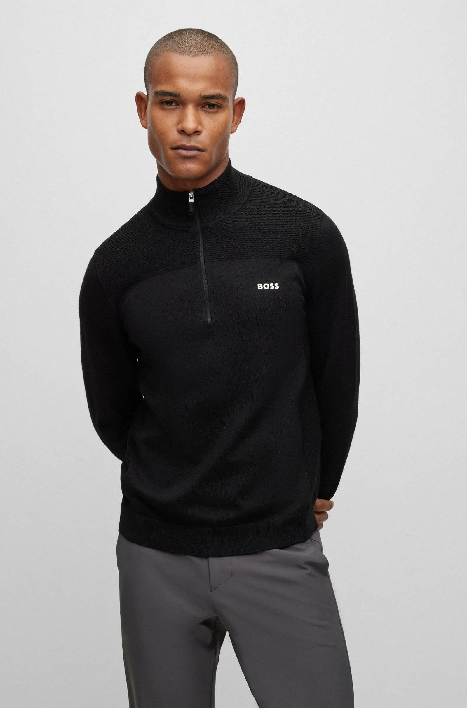 BOSS Sweaters Regular Fit in Polyester Mix - MOMENTUM-X_QZ 10252233 01-50498560