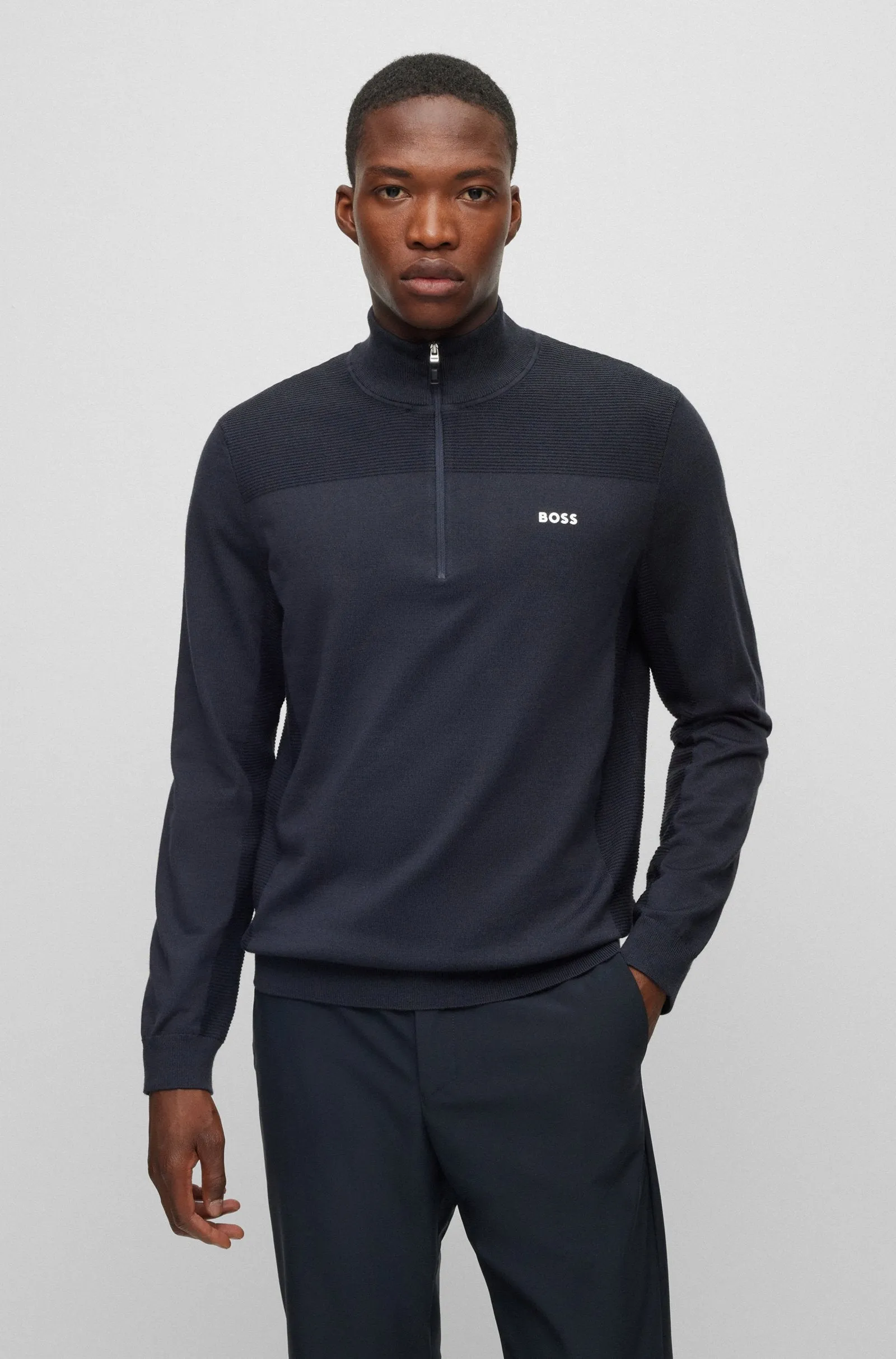 BOSS Sweaters Regular Fit in Polyester Mix - MOMENTUM-X_QZ 10252233 01-50498560