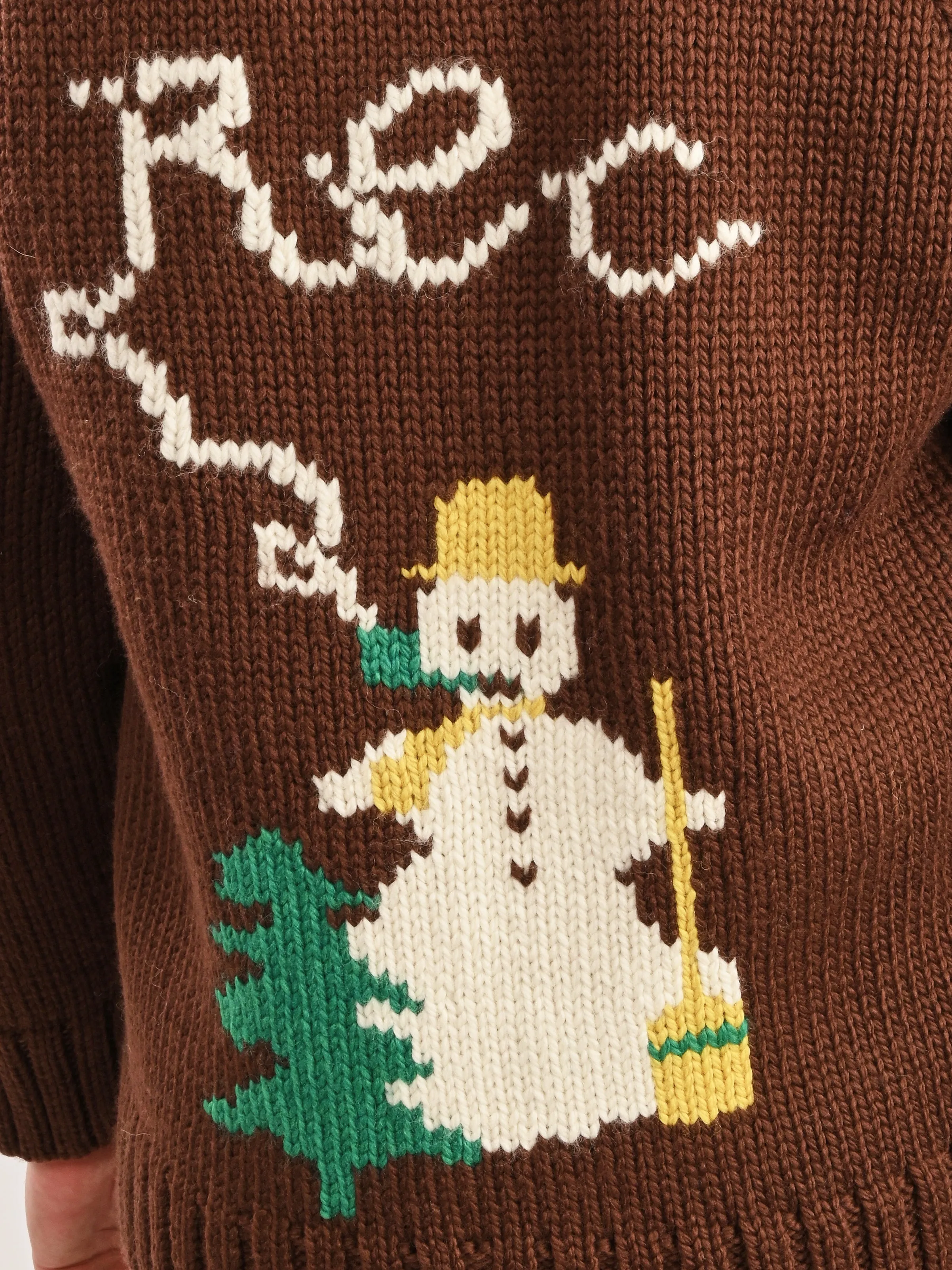 Brown Fir Shawl Collar Cardigan