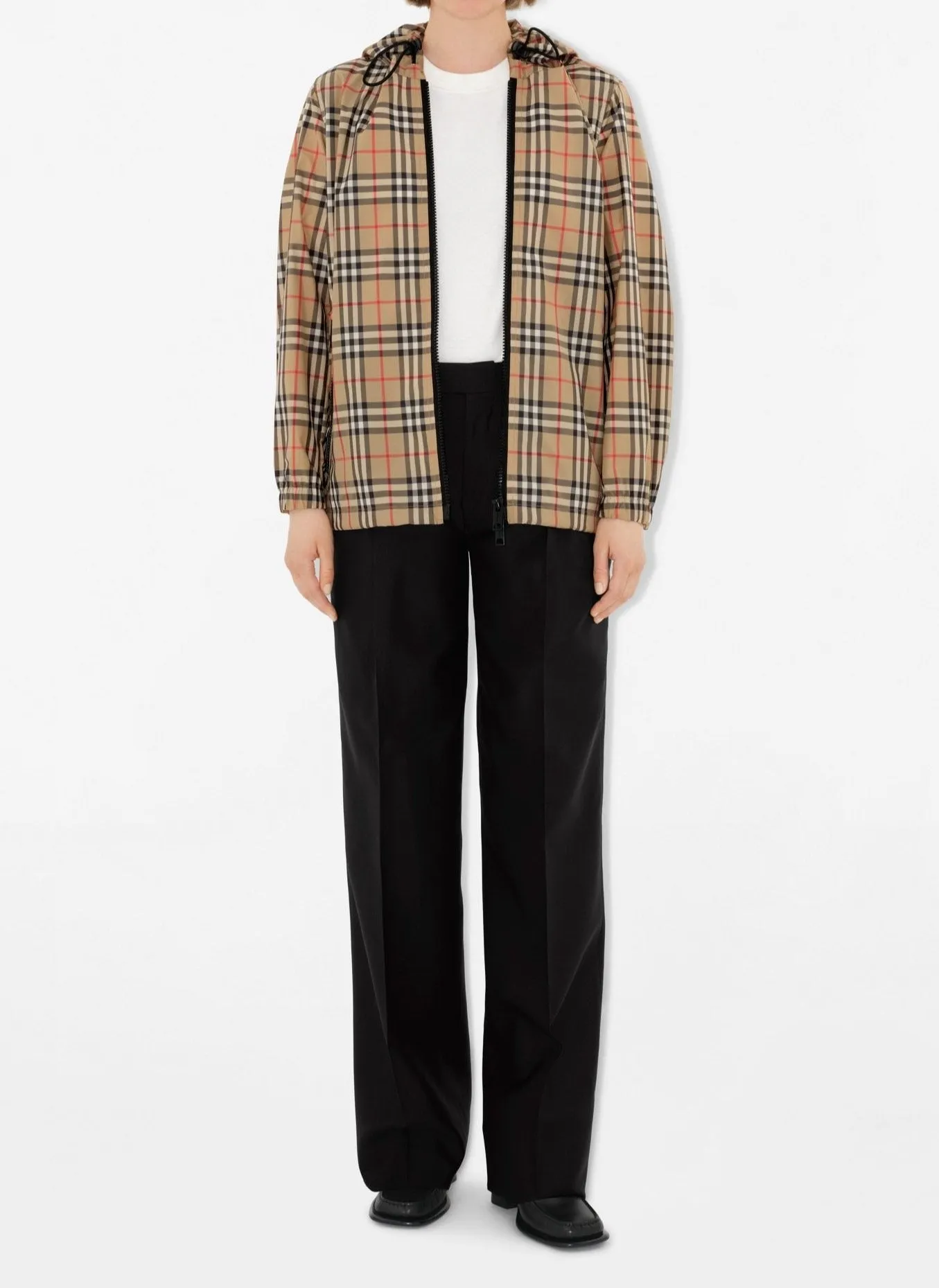 Burberry Everton Check Raincoat Jacket in Archive Beige