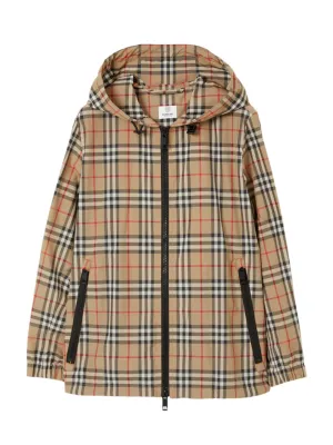 Burberry Everton Check Raincoat Jacket in Archive Beige