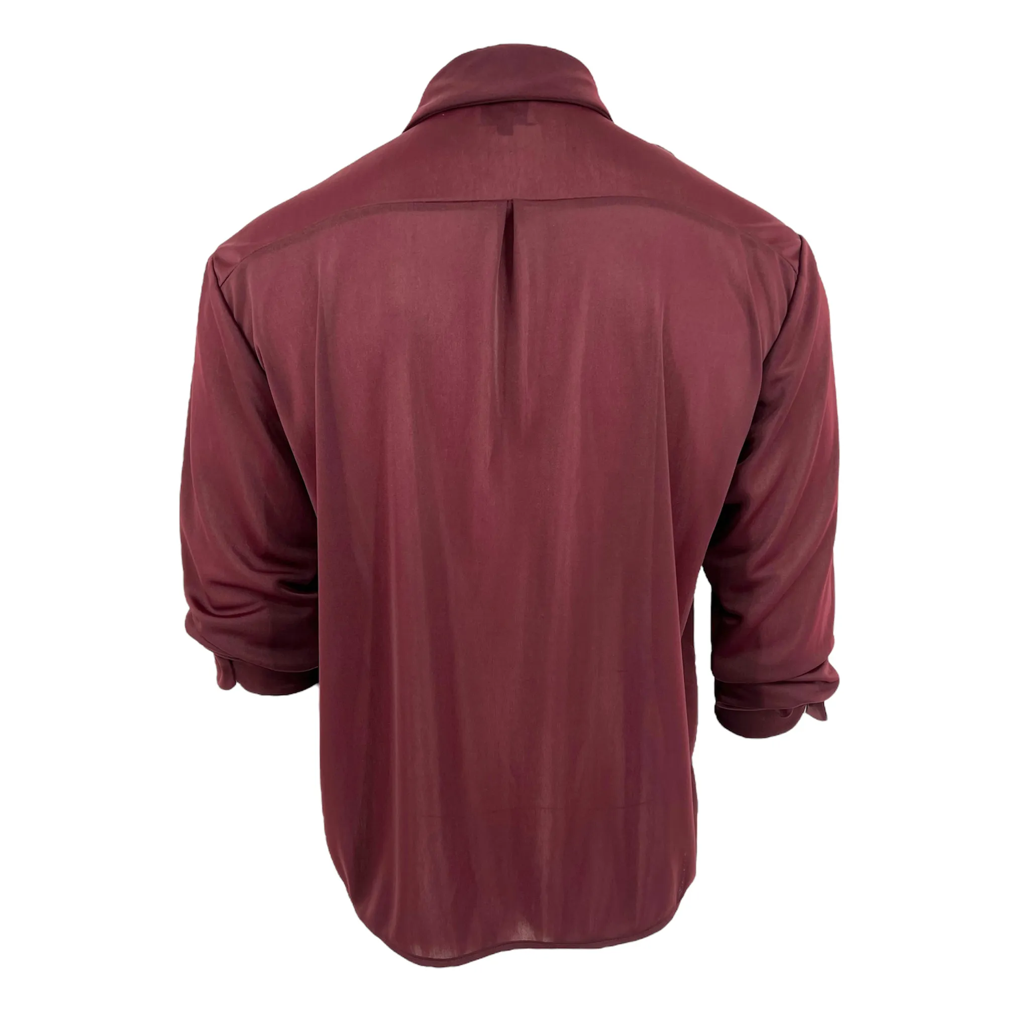 Burgundy Mesh - Long Sleeve Shirt