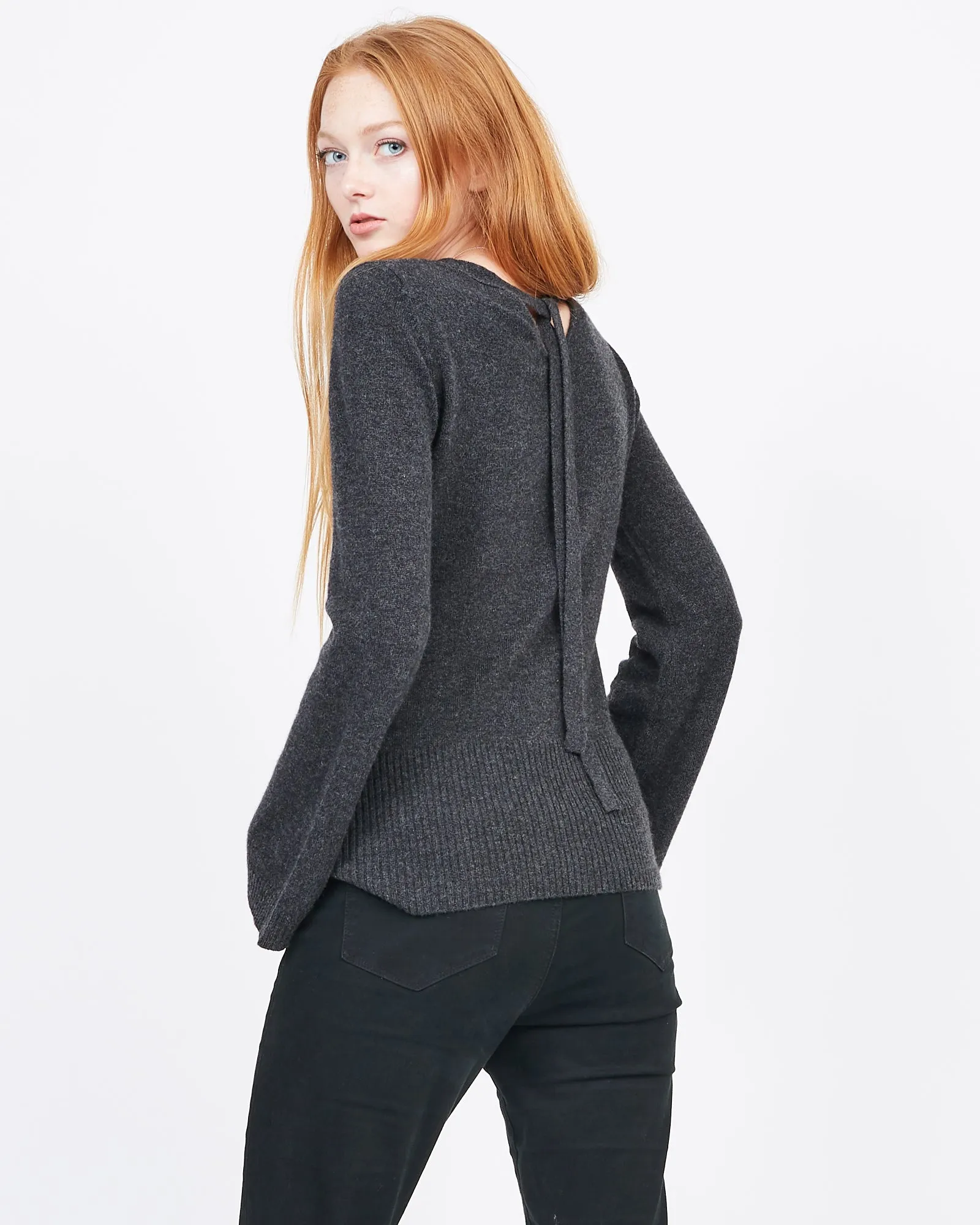 Cashmere Bow Back Sweater