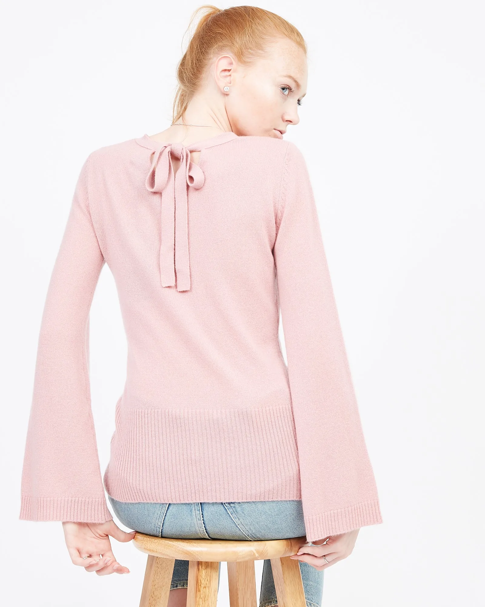 Cashmere Bow Back Sweater
