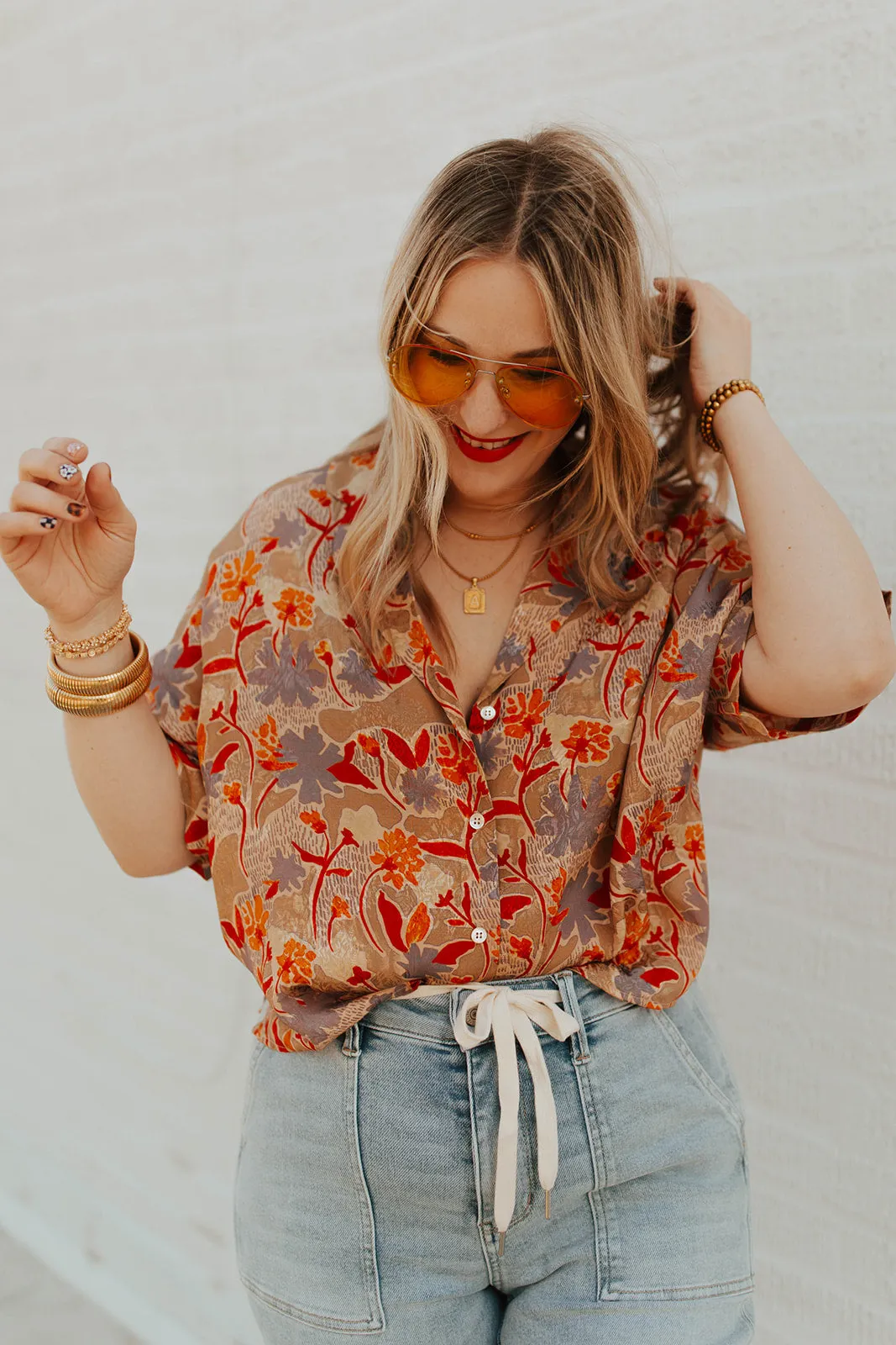 cece button down top