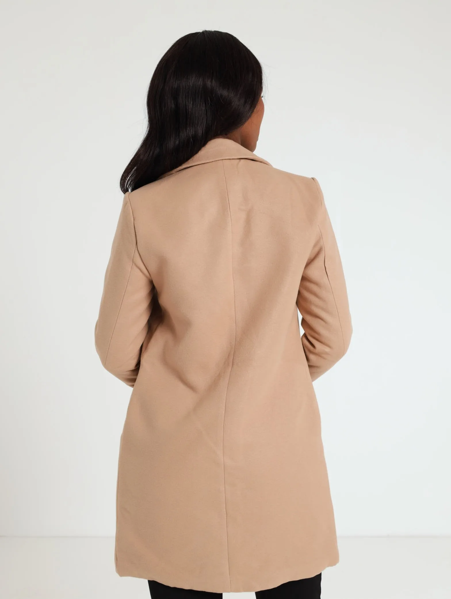 Charlotte Single Breasted Coat - Beige
