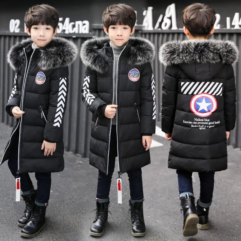 Childen Winter Jackets Baby Boy Clothes Down Jacket for Children Boy's Warm Coat 4-15 Years Old