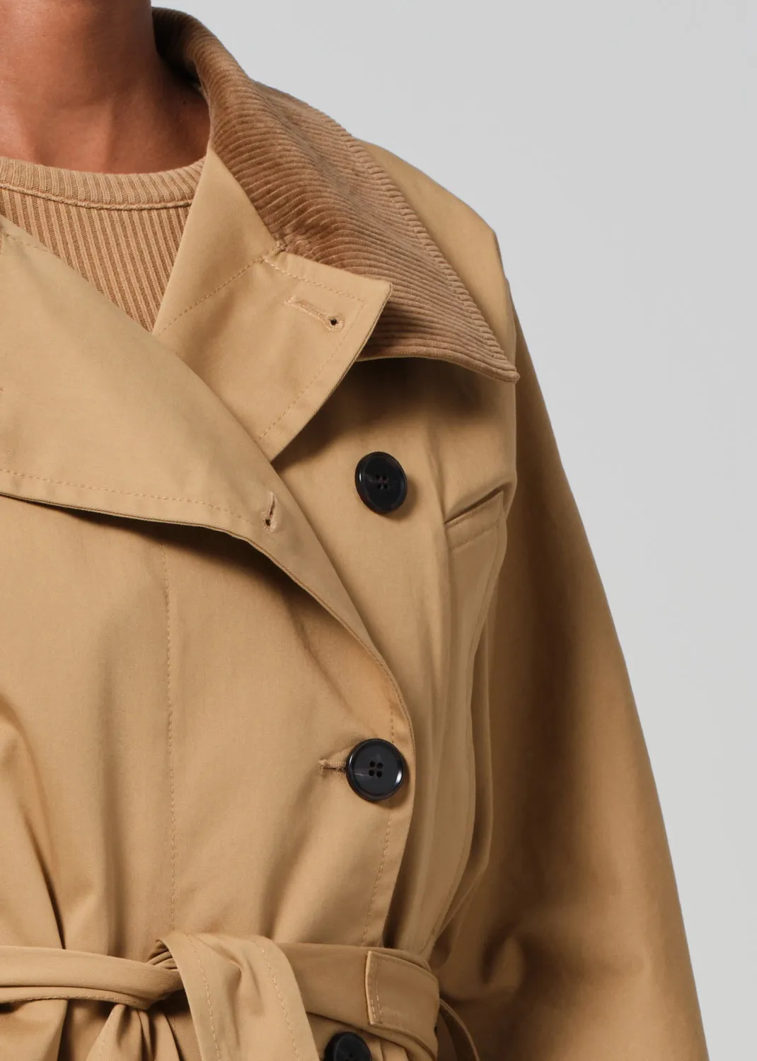 Citizens of Humanity Kiernen Chopped Barn Jacket in British Tan