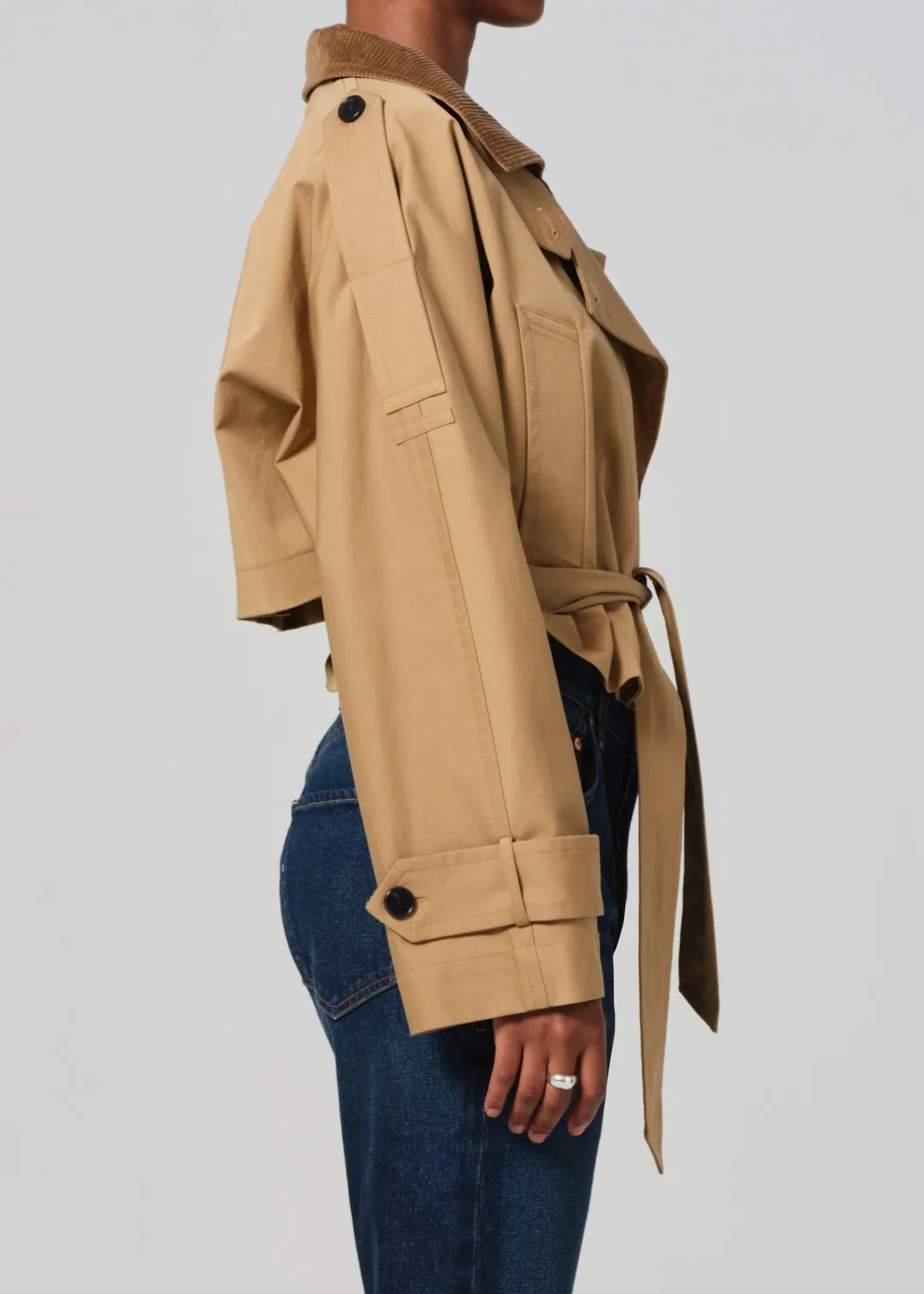 Citizens of Humanity Kiernen Chopped Barn Jacket in British Tan
